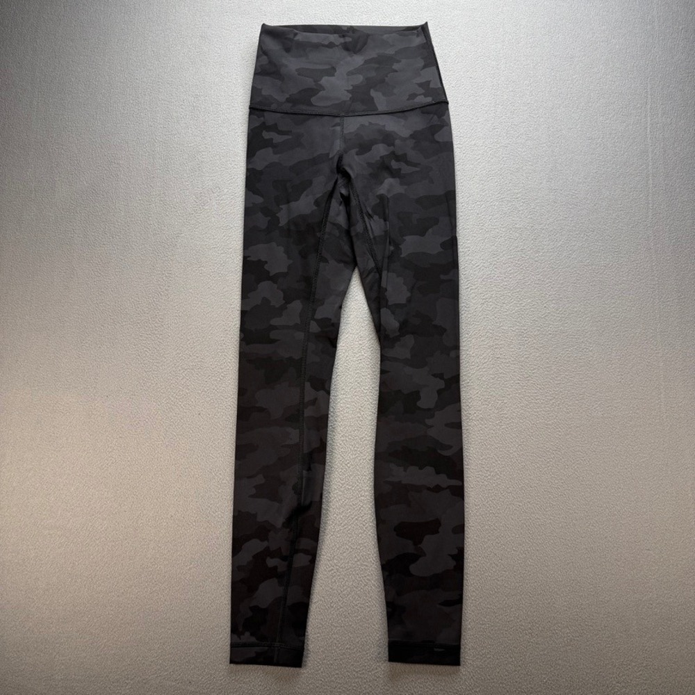 Lululemon‎ Leggings Align High Rise Skinny Size 4 Black Camo Yoga Pants Buttery